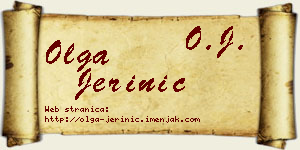 Olga Jerinić vizit kartica